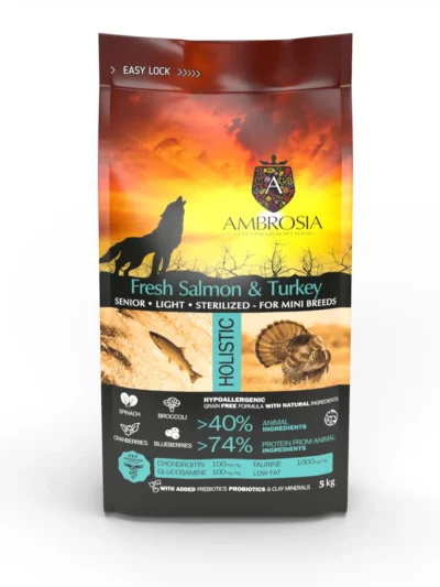 Šviežia lašiša ir kalakutiena